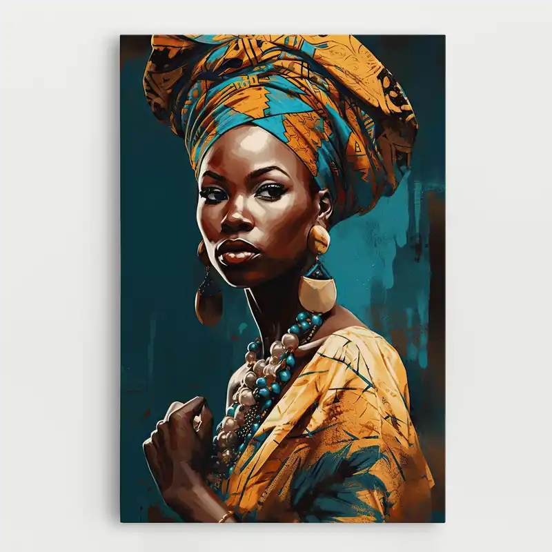 Zertifiziert Leinwandbild Azure Chic Woman