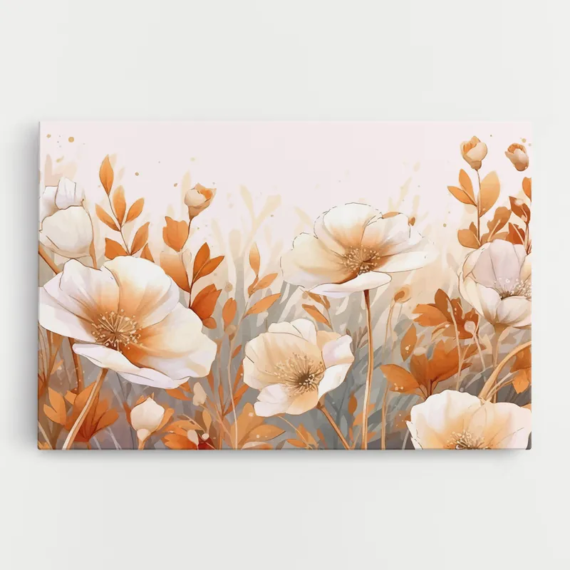 Abverkauf Leinwandbild Orange Cream Poppy