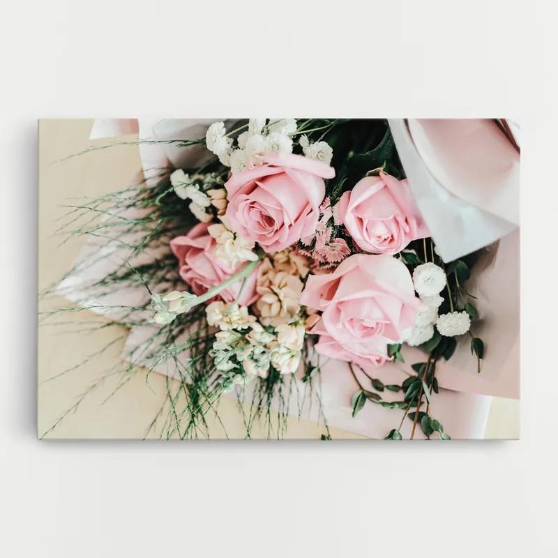 Zertifiziert Leinwandbild Baby Pink Bouquet