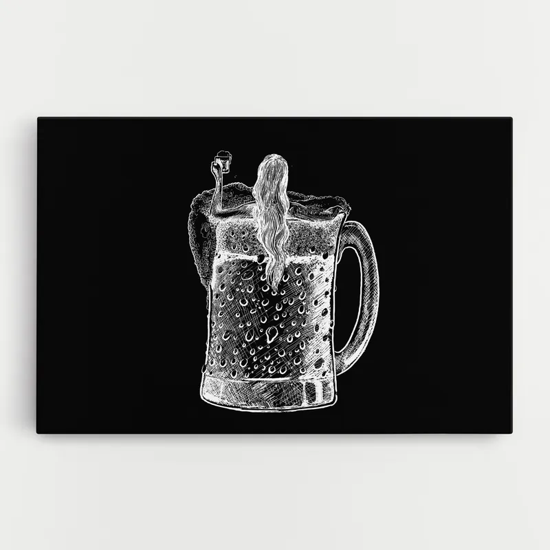Leinwandbild Beer Woman Jetzt Bestellen