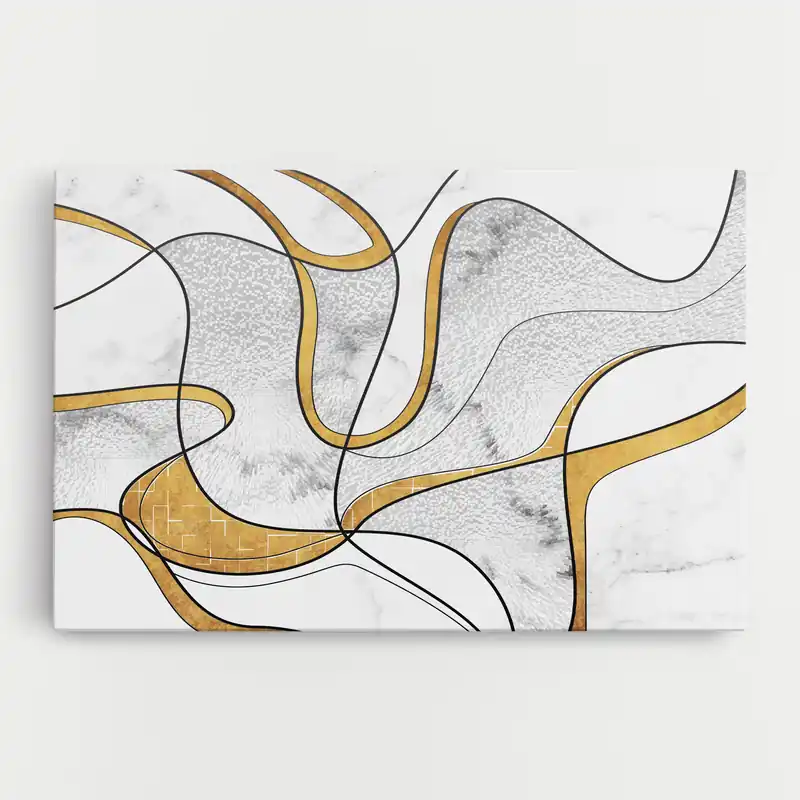Neue Ware Leinwandbild Abstract Gold Lines