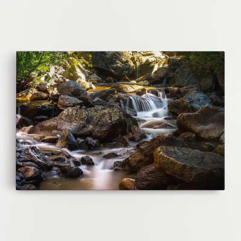Online Kaufen Leinwandbild Nature Rocks Waterfall