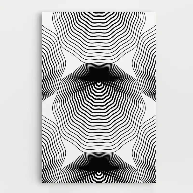 Letzte Chance Leinwandbild Black Line Art