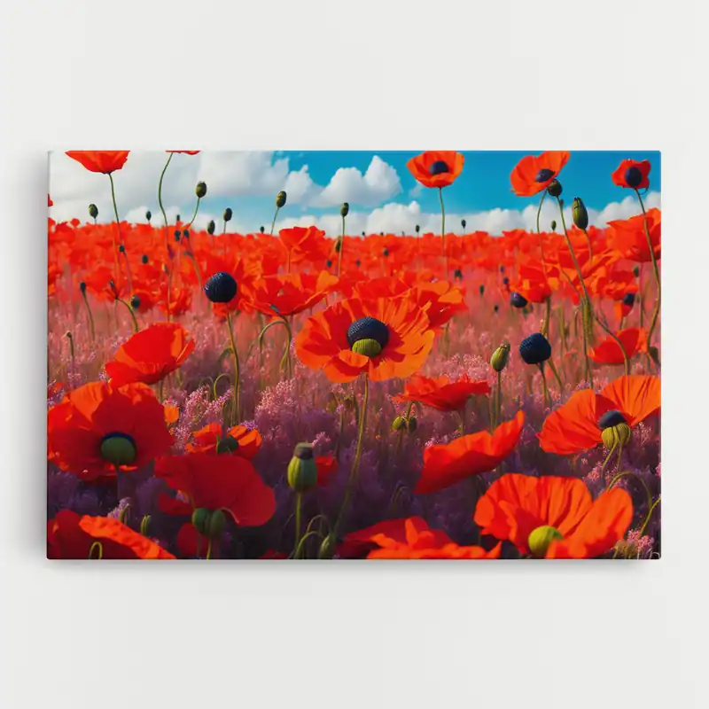 Leinwandbild Wild Poppies Kostenfreie Lieferung