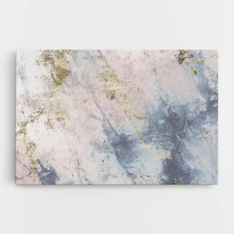 Neuheit Leinwandbild Pink Blue Marble