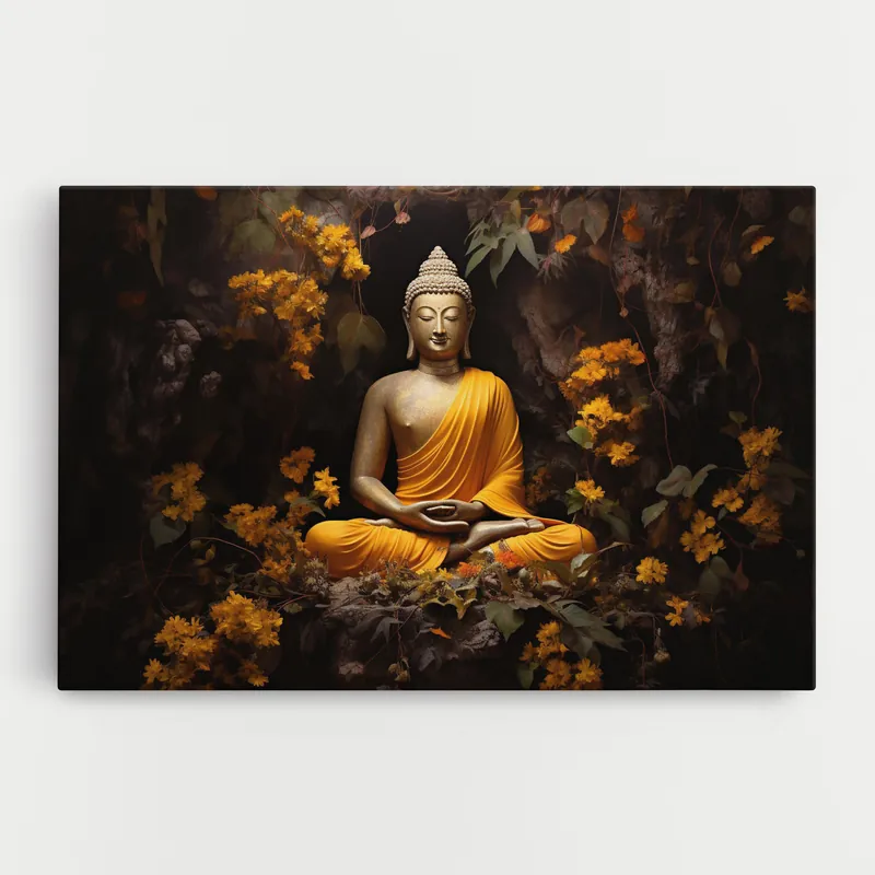 Bestseller Leinwandbild Yellow Light Buddha