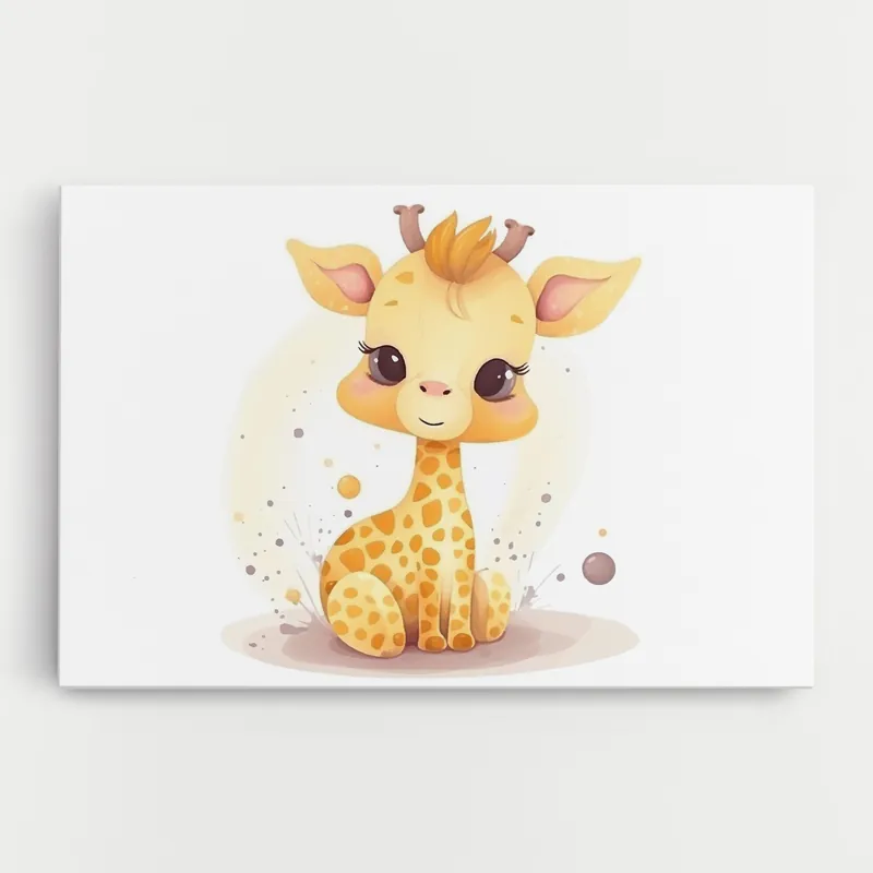 Abverkauf Leinwandbild Adorable Giraffe