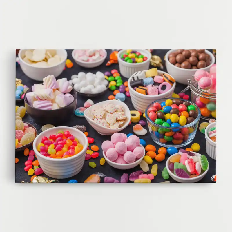 Abverkauf Leinwandbild Lollipop Candies
