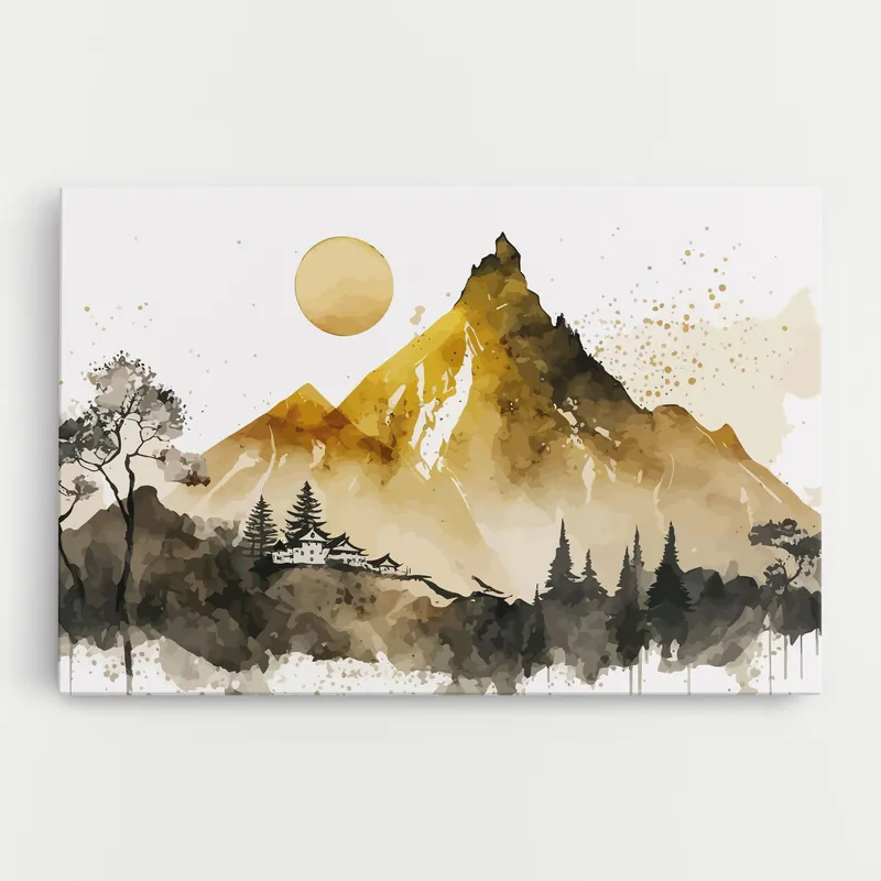 Abverkauf Leinwandbild Gold Mountain Art