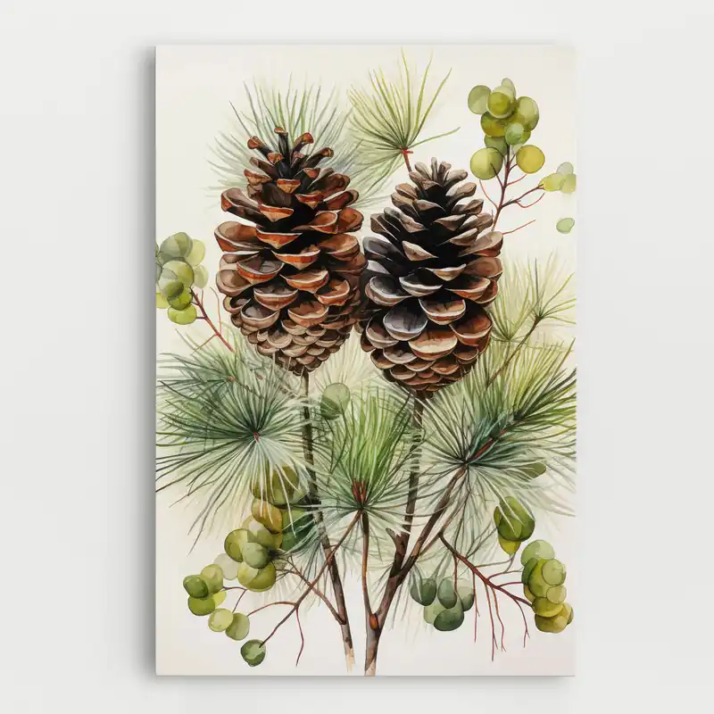 Zertifiziert Leinwandbild Brown Cones