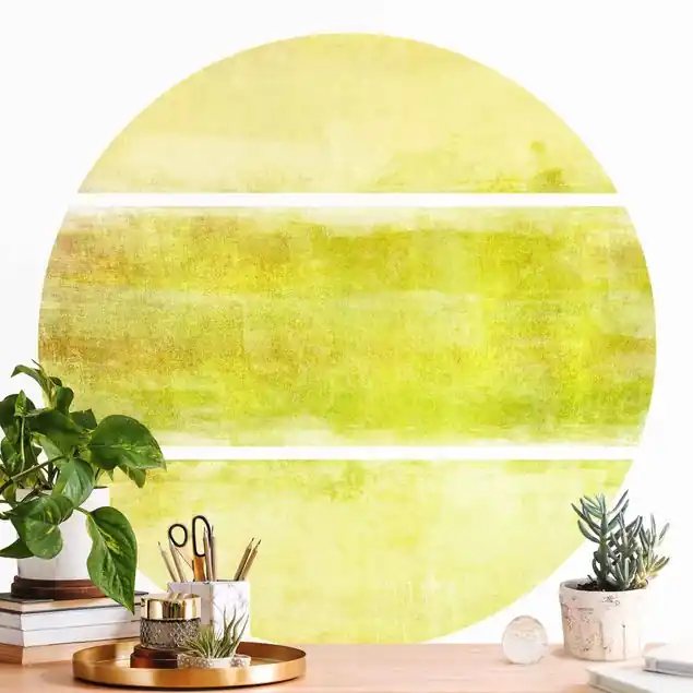 Colour Harmony Yellow Runde Fototapete Super-Preis
