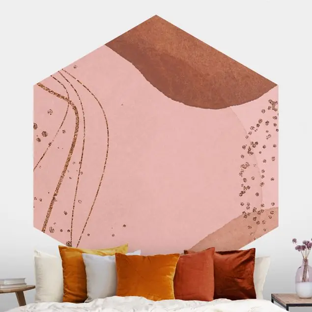 Aquarell Landschaft Windspiel Hexagon Mustertapete Solange Der Vorrat Reicht
