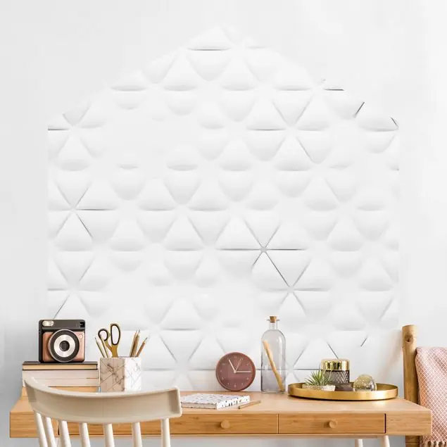 Abstrakte Dreiecke in 3D Hexagon Mustertapete Preisknaller