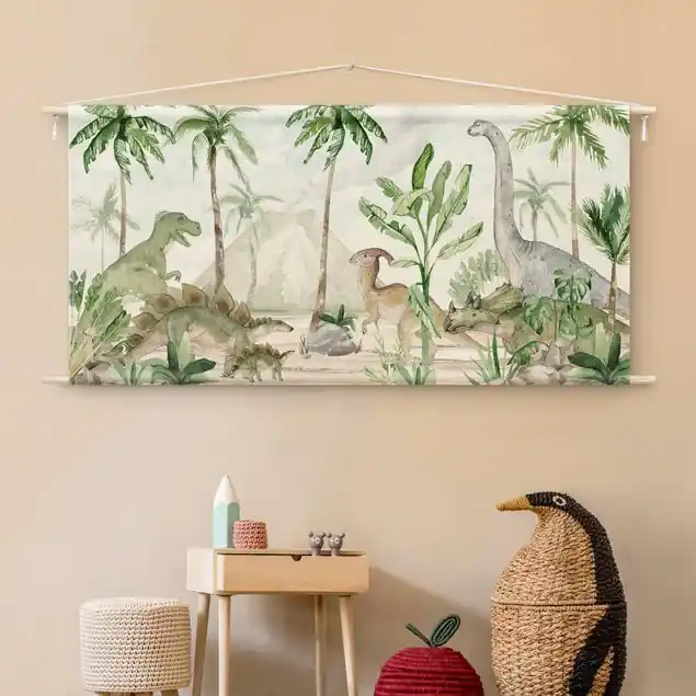 Zusammenkunft der Dinosaurier                               Wandteppich Schneller Versand
