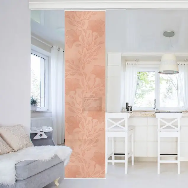 Zarte Zweige in Rosegold Schiebegardine Saisonangebot