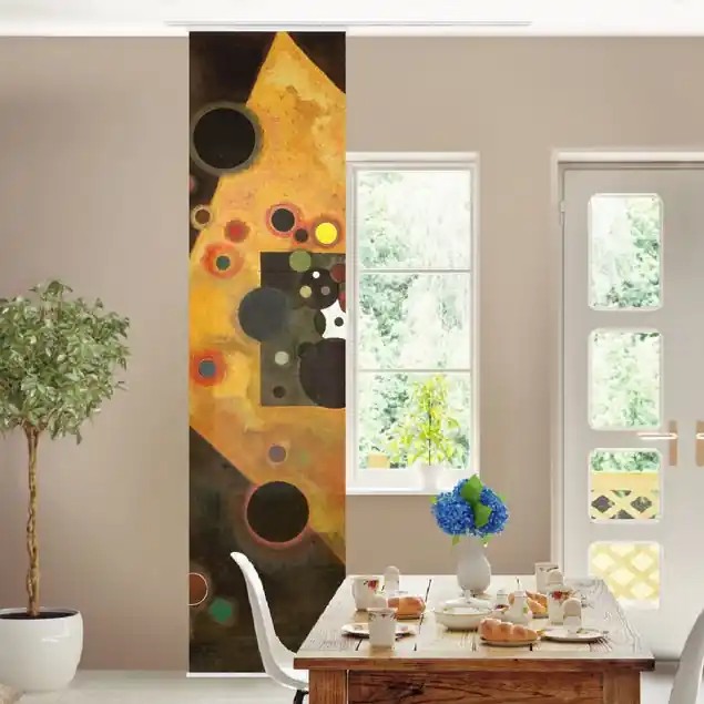 Wochenendangebot Wassily Kandinsky - Akzent in rosa Schiebegardine Set