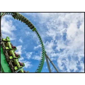 Neu Im Sortiment Rollercoaster With Blue Sky Poster