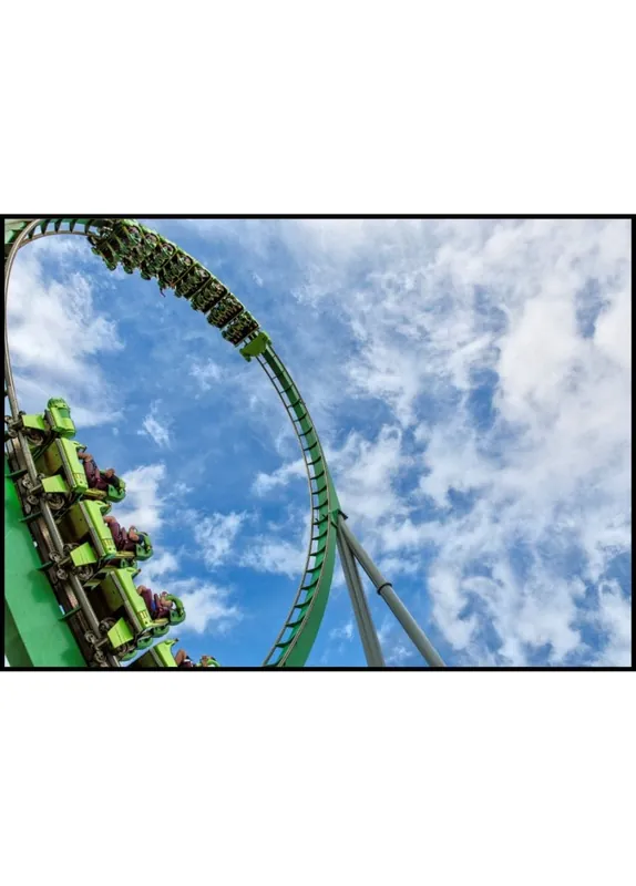 Neu Im Sortiment Rollercoaster With Blue Sky Poster