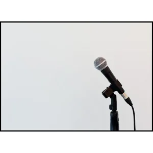Letzte Chance Microphone On a Mic Stand Poster
