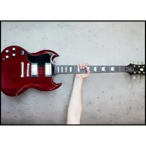Brown Electric Guitar Poster Echt