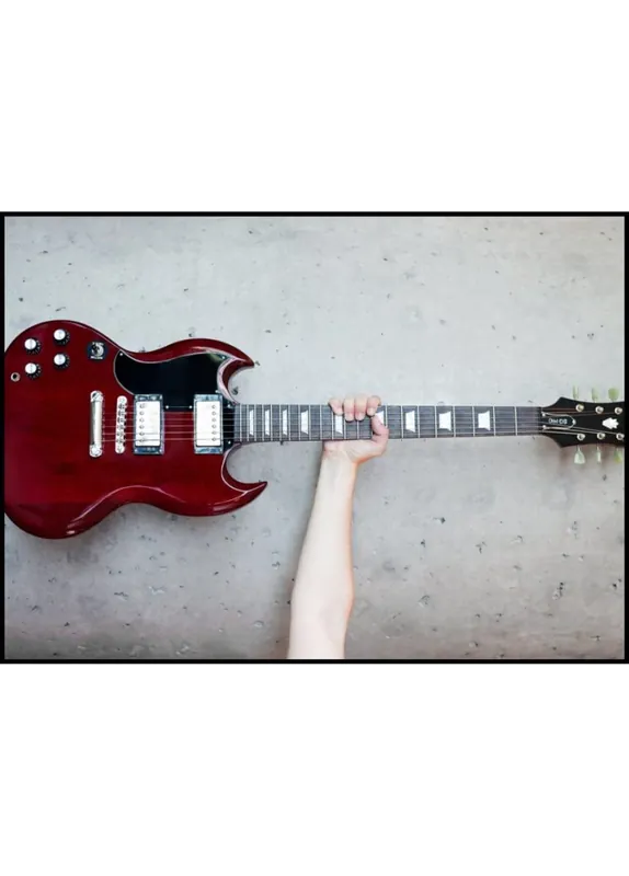 Brown Electric Guitar Poster Echt