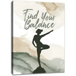 Leinwand abstrakt Find your Balance Yoga Bild Wandkunst Kracherpreis