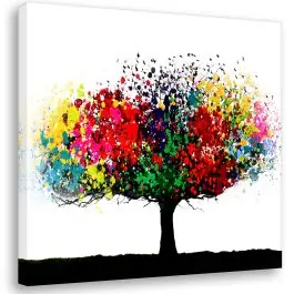 Sonderangebot Leinwandbild Bunter Baum Light