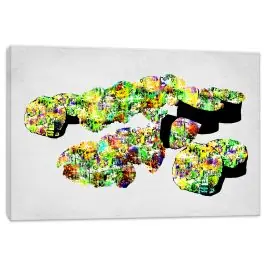 Sonderangebot Leinwandbilder Graffiti Sushi - Küchenbild