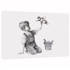 Banksy Art Motiv Echte Helden - Leinwandbild Kostenfreie Lieferung