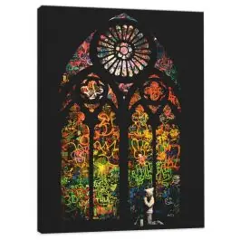 Banksy Church - Leinwandbild Angebot
