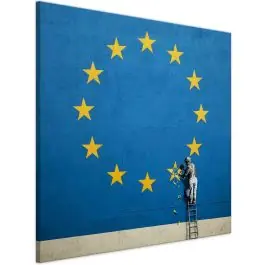 Finale Aktion Banksy EU Brexit Flagge -  Wandbild