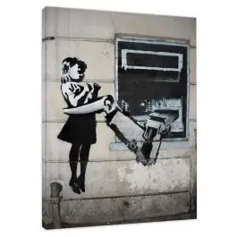 Banksy Fenster Robot - Leinwanddruck Letzte Chance