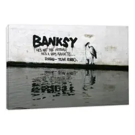 Banksy Fischreiher - Leinwanddruck Solange Der Vorrat Reicht