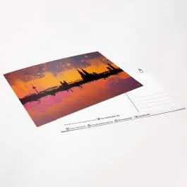 Zertifiziert Postkarte Köln Sunset - 3er Set
