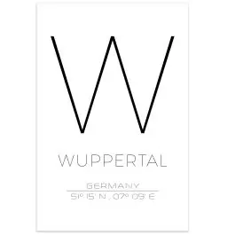 Wuppertal Coordinates - Alphabet Letzte Chance
