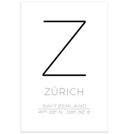 Zürich Coordinates - Alphabet Sichere Zahlung