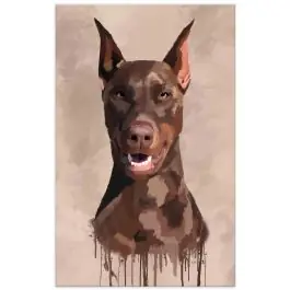 Wandbild Dobermann Acryl - Tiermotiv Hund Markenprodukt