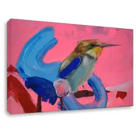 Must-Have Wandbild Roter Kolibri bunt