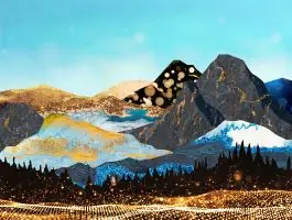 Abstrakte Wandbilder Mountains Collage Heißes Angebot