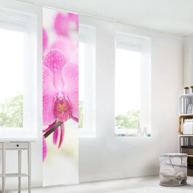 Wochenendangebot Nahaufnahme Orchidee                               Schiebegardine Set