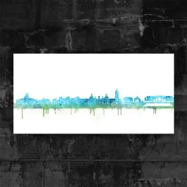 Zertifiziert Bergisch Gladbach Skyline - Blau