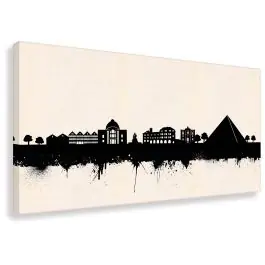 Abverkauf Fürth Skyline - S/W - Wandbild Bayern