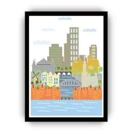 Abverkauf Leinwandbild von Amsterdam - Dimensional