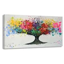 Zertifiziert Wand gemälde Kunstdruck Der Baum Wandbild Weiss