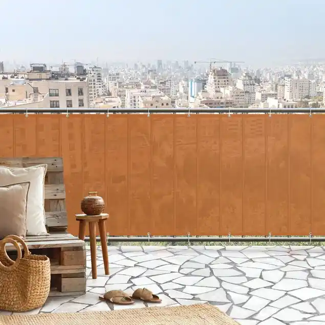 Abverkauf Orange Balkon Sichtschutz