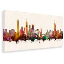 Zertifiziert Wandbild New York City Skyline - Farbe