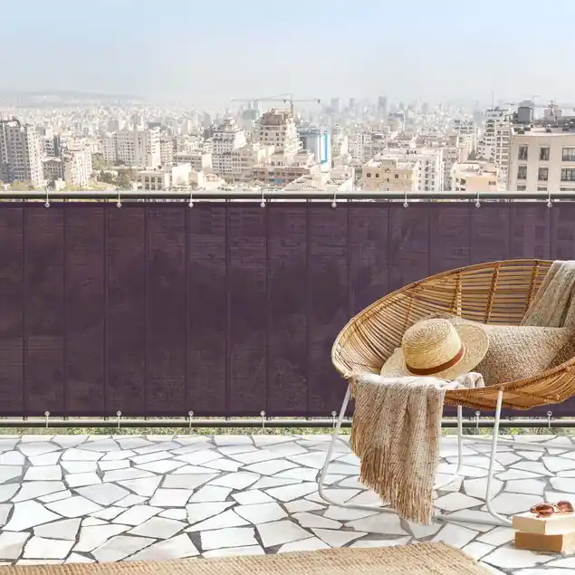Zertifiziert Dunkles Violett Balkon Sichtschutz