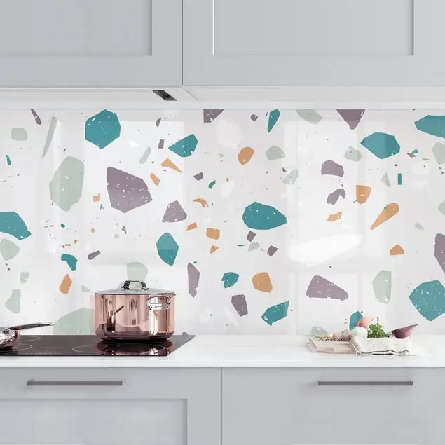 Günstig Detailliertes Terrazzo Muster Grosseto Küchenrückwand