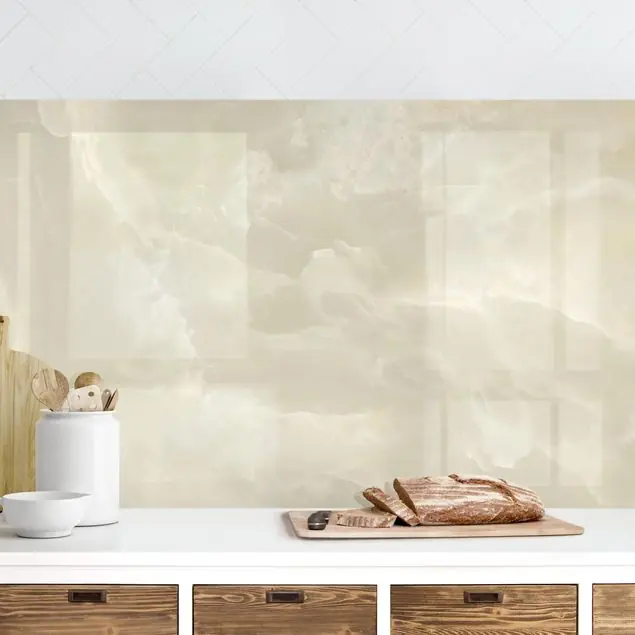 Onyx Marmor Creme                               Küchenrückwand Rabatt