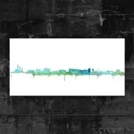 Wolfsburg Skyline - Blau Preisknaller